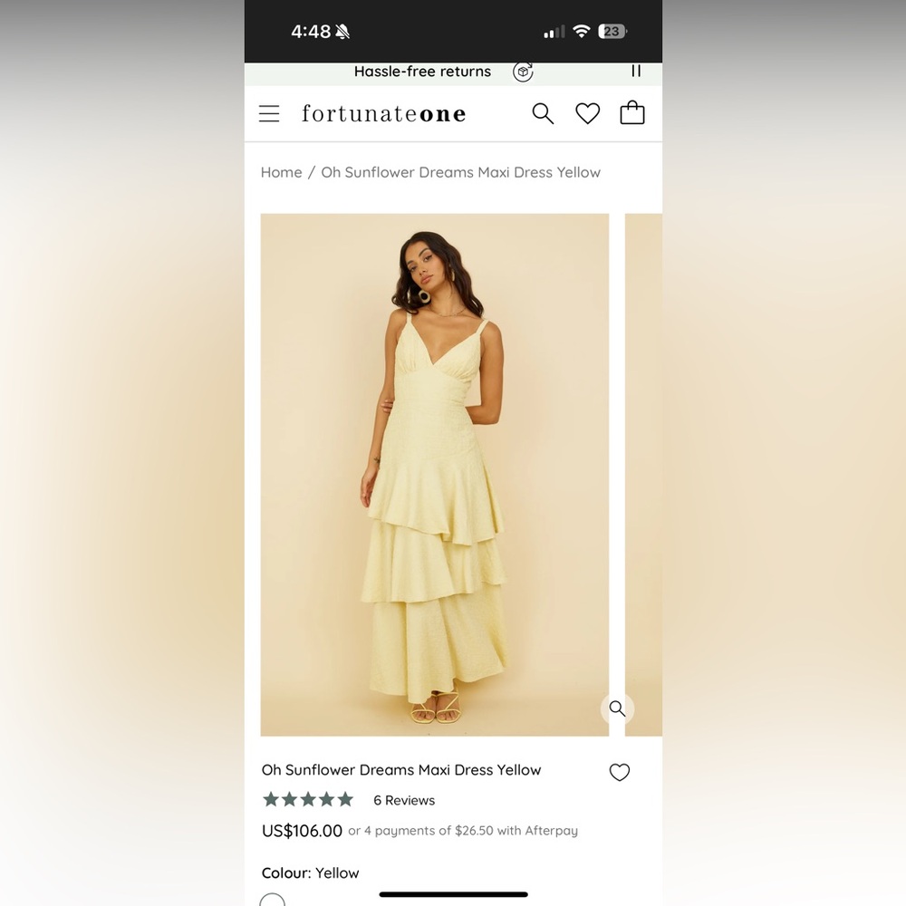 COPY - Sunflower Dreams Maxi Dress - Yellow